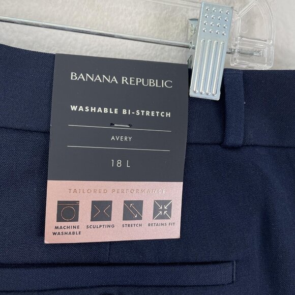 Banana Republic Pants Womens 18L Blue Avery Mid Rise Straight Ankle Dress Work - Picture 5 of 8